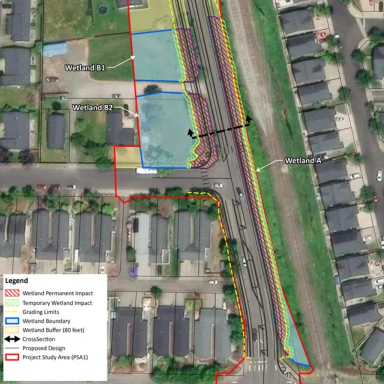 Geographic Information Systems (GIS) map of wetlands